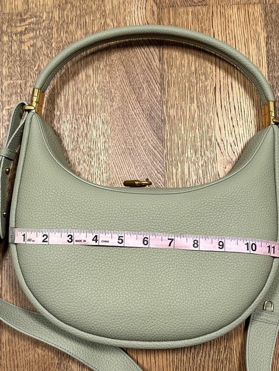 Songmont Luna Leather Crossbody Strap Mint Green Purse Bag - Picture 15 of 15
